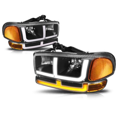 For 99-07 GMC Sierra 1500 2500HD 3500HD Classic LED DRL Headlights