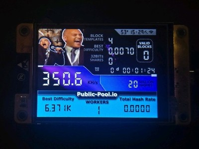 Nerdminer V2 350KH/s+  Bitconnect Guy Edition  Bitcoin Solo Nerd Miner (No Case)