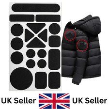 Instant Self-Adhesive Fabric Repair Patch Black Iron-On for Down Jacket Coat