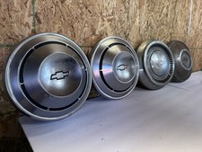 Pair Of 19681970 Chevrolet Dog Dish Hubcaps With 2 Other Chevy Hubcaps Pair Of 19681970 Chevrolet Dog Dish Hubcaps With 2 Other Chevy Hubcaps