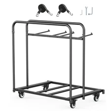 Folding Chair Rack Cart for 5 Tables+14 Chairs of 400LBS with Casters