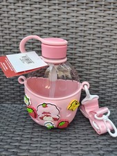 Strawberry Shortcake Plastic Tumbler Cup with Straw /Lid 24oz