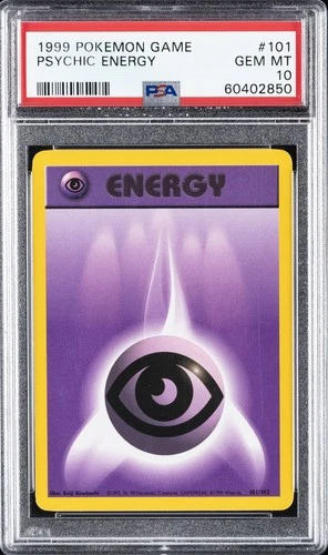 1999 POKEMON BASE SET UNLIMITED #101 PSYCHIC ENERGY PSA 10