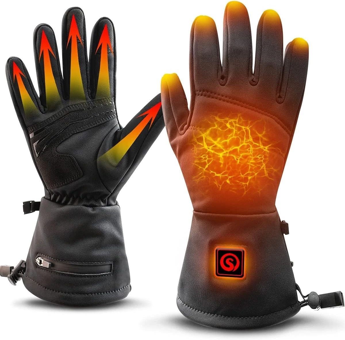 Heated Glove Liners 7.4V Rechargeable, Electric Warming for Men Women