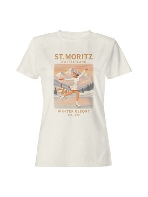 St. Moritz Winter Resort Poster Women's T-shirt