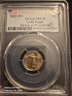 2022 W $5 AMERICAN GOLD EAGLE PCGS MS70 FIRST DAY OF ISSUE PERFECTION STRUCK WP!