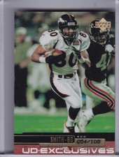1999 UPPER DECK #71 ROD SMITH EXCLUSIVES DENVER BRONCOS 54/100