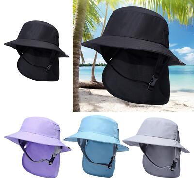 Leichter Surf Fischerhut breite Krempe Nackenklappe Abdeckung Visier Sonnenschutz Hut