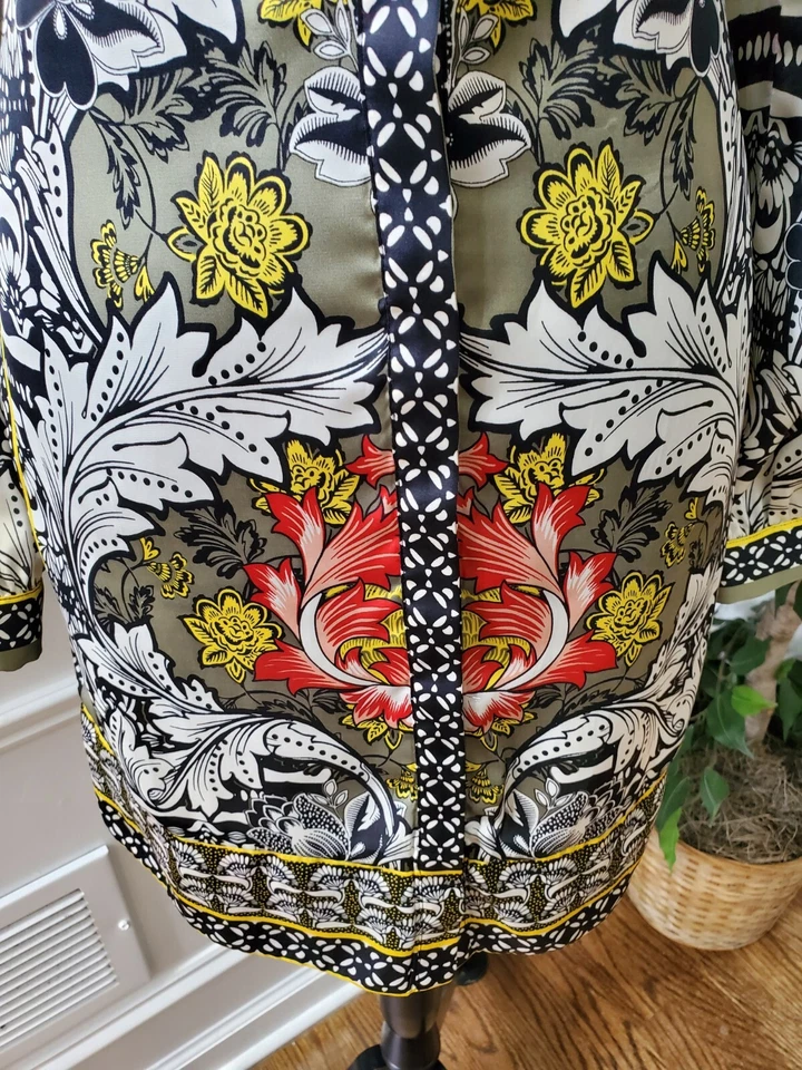 Bebe Women Multicolor Polyester Collared Long Sleeve Length Shirt Dress Size XS - Image 4 of 4