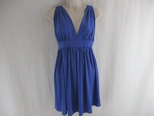 LODE SLEEVELESS DRAPED DEEP V-NECK CLUB WEAR COCKTAIL DRESS SIZE SMALL Z1