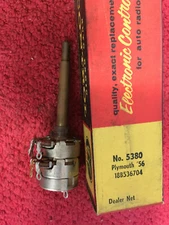 GC ELECTRONICS/CTS 5380  PLYMOUTH 56  18B536704 AUTO RADIO CONTROL NOS