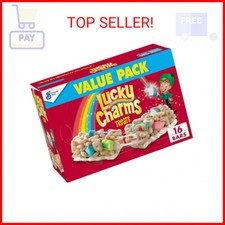 Lucky Charms Breakfast Cereal Treat Bars, Snack Bars, Value Pack, 16 ct