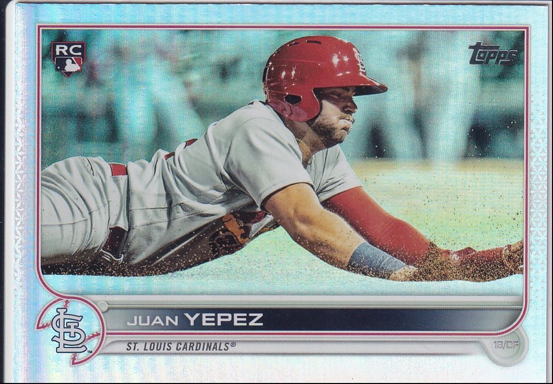2022 Topps Juan Yepez Rookie Rainbow Foil