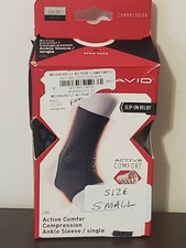 McDavid Active Comfort Compression Slip-On Ankle Sleeve 6306 Gray/Black S Small