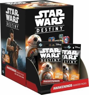 Nueva caja de 36 paquetes De Star Wars Destiny despertares Booster EA con 5 tarjetas 1 Die TCG