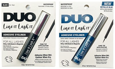 2 Pack DUO Line It Lash It 2 in 1 Waterproof Eyeliner & Lash Adhesive YOU CHOOSE