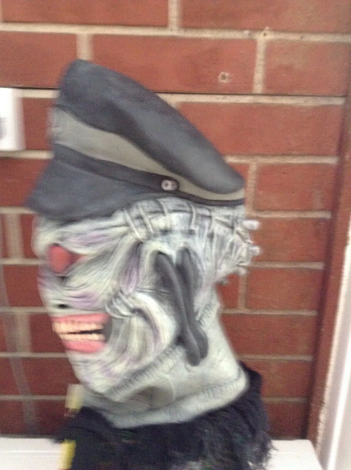 Halloween/Horror - Full Oversized Overhead and Neck Skeleton Cop Latex Mask - Image 4 of 4