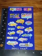 Vintage Stickers,small Talk,im A Happy Baby,RARE, 1 Sheet,(bxhey)