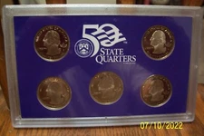 2007 U.S. Mint State Quarter Proof Set - MT. / WA. / ID. / WY. / UT. - 5 Coins