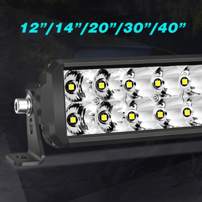 12''14''20''30'' LED Work Light Bar Spot Flood Combo Driving Dual Row for Car Truck
