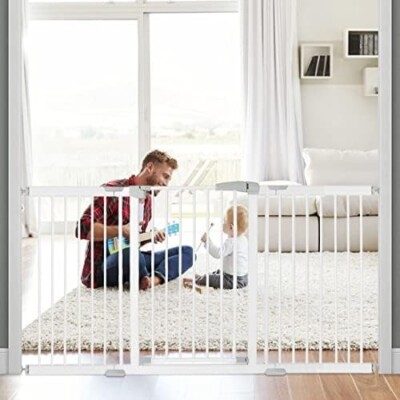 HOYOFO Extra Wide 59.8 - 62.6  Baby Gate for Doorways Pressure Mount Stair Gates