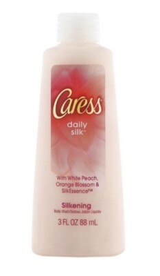 Caress Daily Silk White Peach & Orange Blossom Body Wash, 3 Fl. Oz. Travel Size