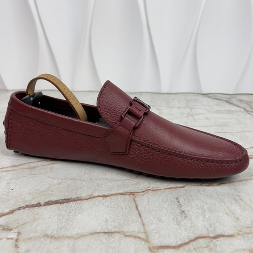 Louis Vuitton Hockenheim Driving Moccasin Red Grain Leather 9 LV 10 US 43 EUR - Picture 7 of 13