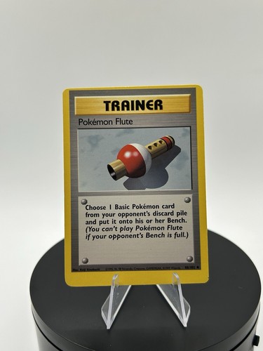 POKEMON FLUTE - 86/102 - Base Set - Pokemon Card - Error Misprint/Mis-Cut Rare - Picture 2 of 23