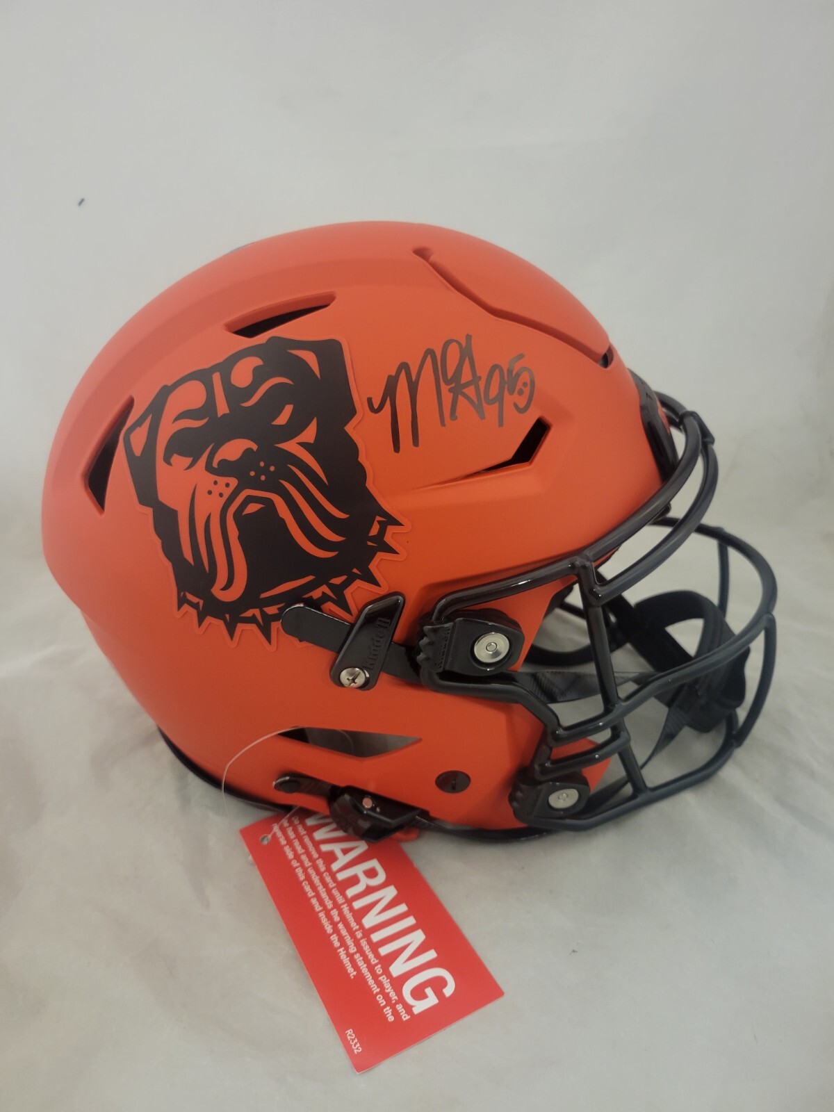 MYLES GARRETT Autographed Signed Cleveland Browns F/S RAVE SPEEDFLEX AUTHENTIC HELMET BAS QR 