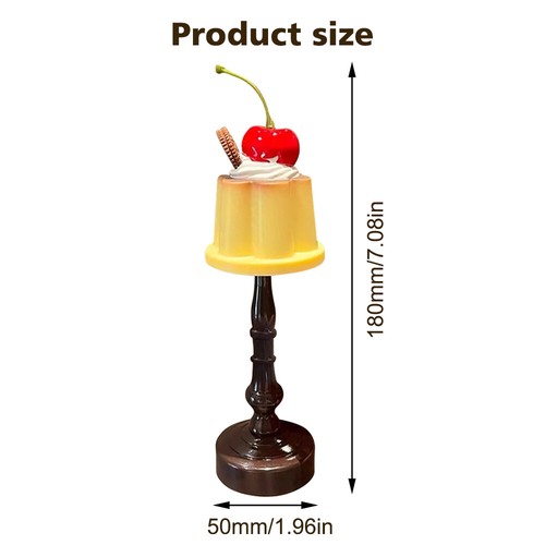 Cute Pudding Mini Night Light Bedside Table Lamp Bar Desktop Ornament Gift US - Picture 4 of 13