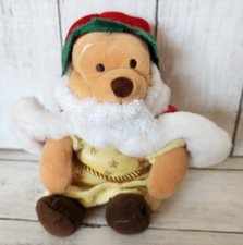 Disney Store Winnie the Pooh Santa Bean Bag 8in Plush