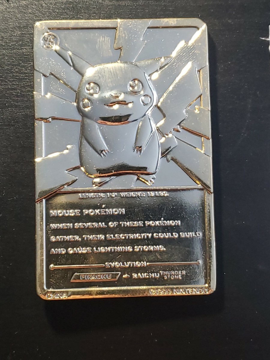 pokemon 23k gold plated trading cards value pikachu Pokemon 23k Gold Plated PIKACHU Trading card. Come with COA. Nintendo