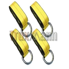 2"x12'Lasso Strap Tie Down Wheel Lift Tow Truck Trailer Flatbed Wrecker (4 Pack)