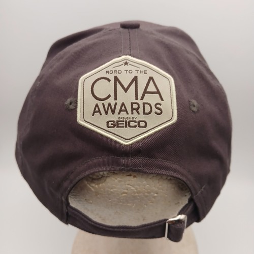 Geico Hat Advertising Cap Strap Back Gray White Script Mountain Patch Logo CMA - 第 14/24 張圖片