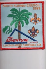 1989 South Florida Lincoln Mart Camporee patch