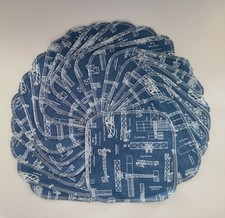 Cloth Wipes 20 Baby Flannel 8"x8" Boy Girl Airplane Print Blue White 1 or 2 Ply