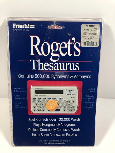 Franklin Rogets Electronic Thesaurus Synonym Antonym Crossword Solve 