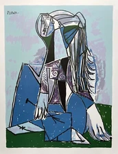 Pablo Picasso THE THINKER Plate Signed Limited Edition Lithograph Art