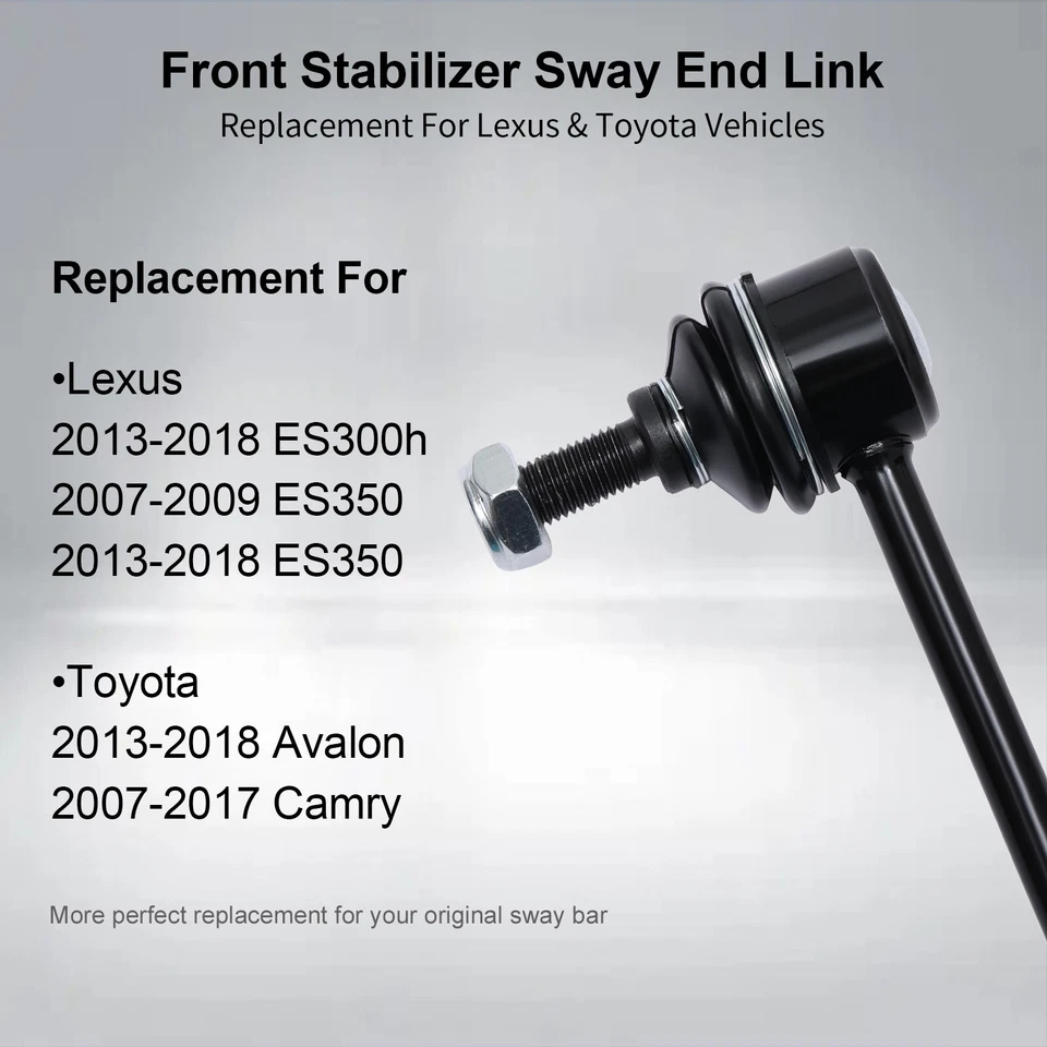 2X Barra estabilizadora delantera izquierda para Toyota Camry Avalon 2007-2018 Lexus ES300h ES350 Foto 4 de 4