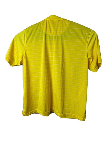 Champions Tour Polo Shirt Mens XXL Golf Yellow Striped Short Sleeve 2XL - Picture 2 of 7