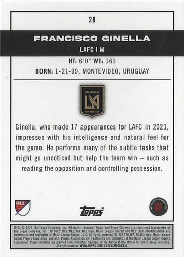 2022 Topps Chrome Major League Soccer Base Common Cards (21 - 30) - MLS - Picture 16 of 40