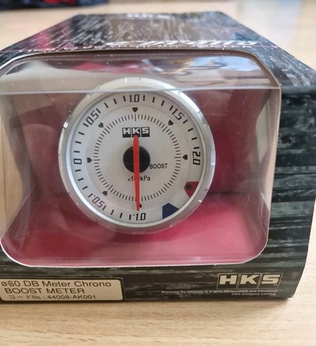 NEW HKS DB CHRONO METER GAUGE WHITE 44008-AK001 TURBO BOOST CAMP 2 60MM - Picture 3 of 6