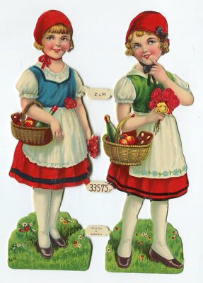 Oblaten scrap die cut chromo / Bogen Z&M 33575  Rotkäppchen 