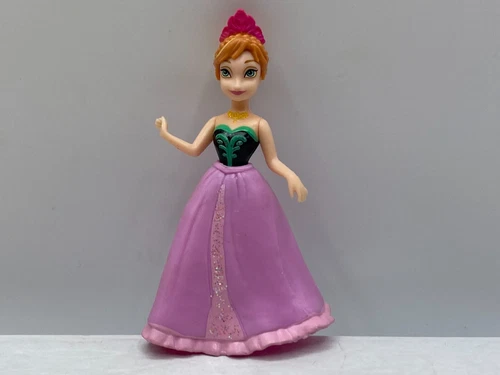 Disney Polly Pocket Frozen Princess  Anna  Rubber Dress Doll