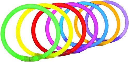 PEBBLE HUG GLOW STICKS BRACELETS NECKLACES PARTY FAVORS NEON COLOR +CONNECTOR - Picture 36 of 40