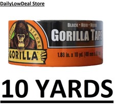 Heavy Duty Black Duct Tape Gorilla Tough Weather Resistant Large 10 Yard Roll