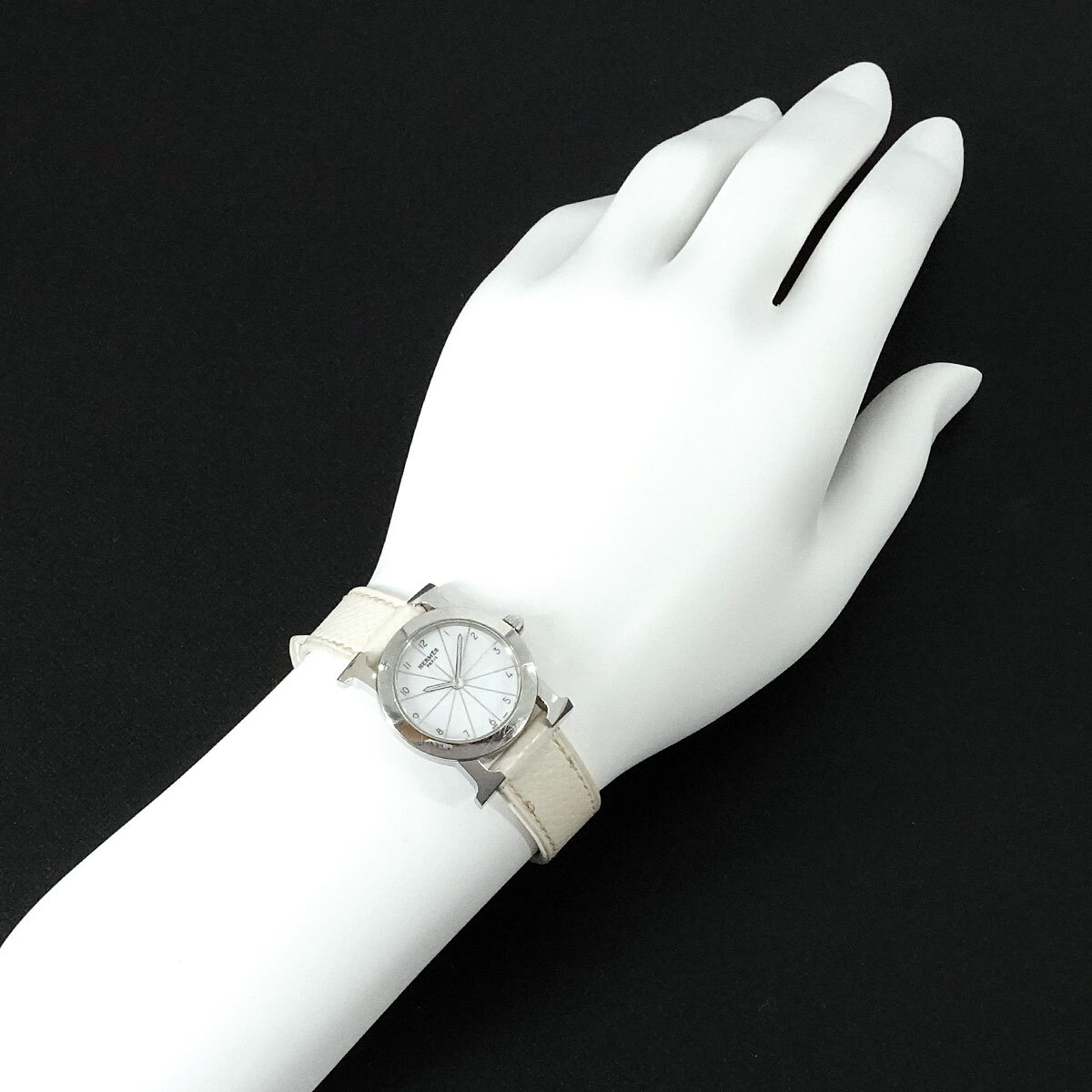 HERMES H Watch Ronde HR1 210 Quartz White Dial Ladies Watch 90278990 HERMES H Watch Ronde HR1 210 Quartz White Dial Ladies Watch  main image 3