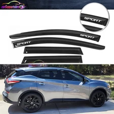 Fits For 15-24 Nissan Murano Window Visor Guard Wind Deflector w/ White Sport