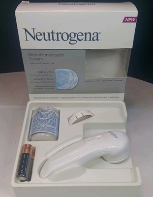 Neutrogena Microdermabrasion System Kit + 12 Rejuvenating Puffs Discontinued-NEW