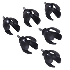 Baitaihem 6 PCs Golf Ball Pick Up Retriever Claw Sucker Tool 4-Prong Black 